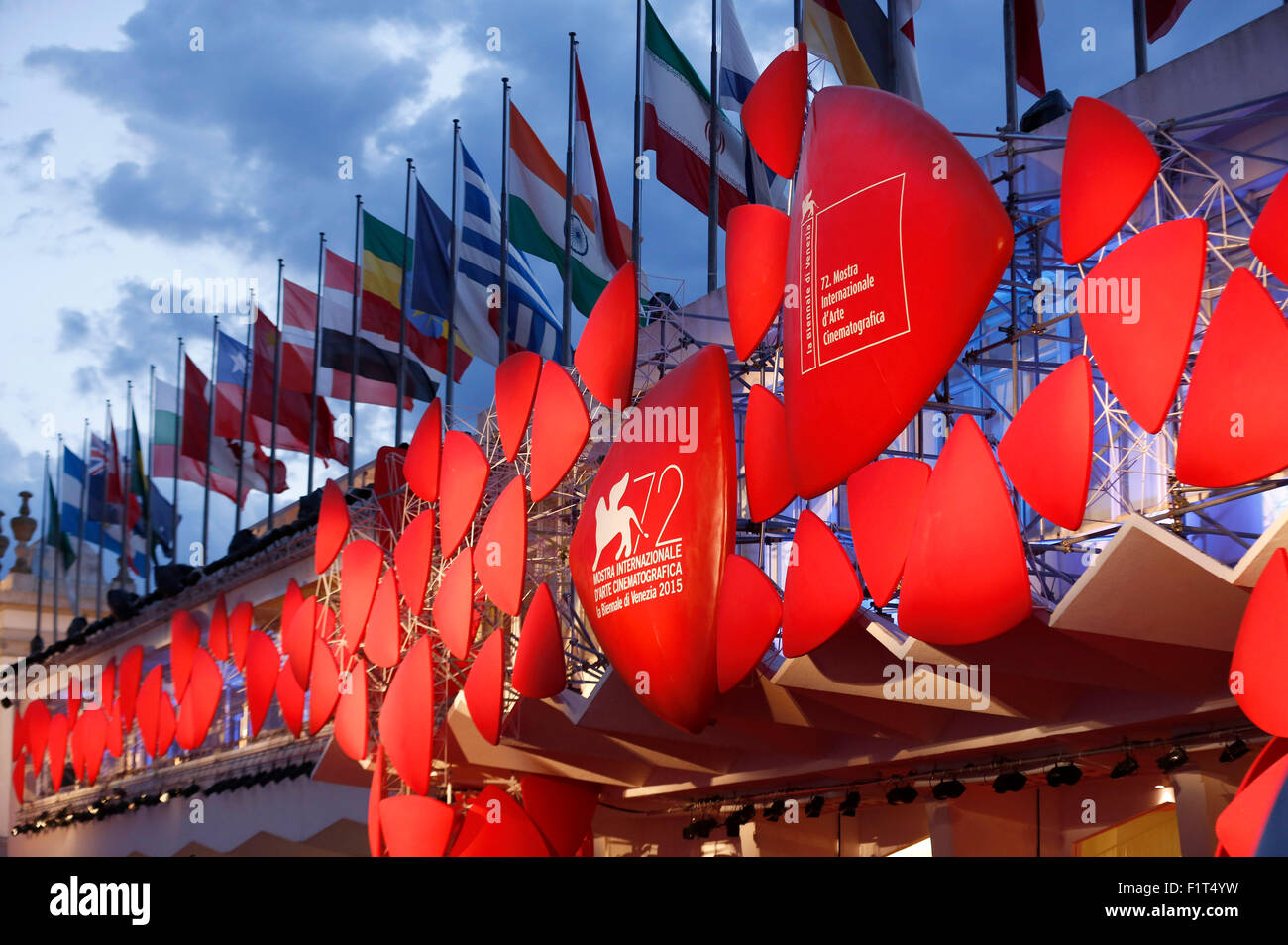 Palazzo del Cinema durante la 'la ragazza danese' premiere presso la 72a Venice International Film Festival nel mese di settembre Foto Stock