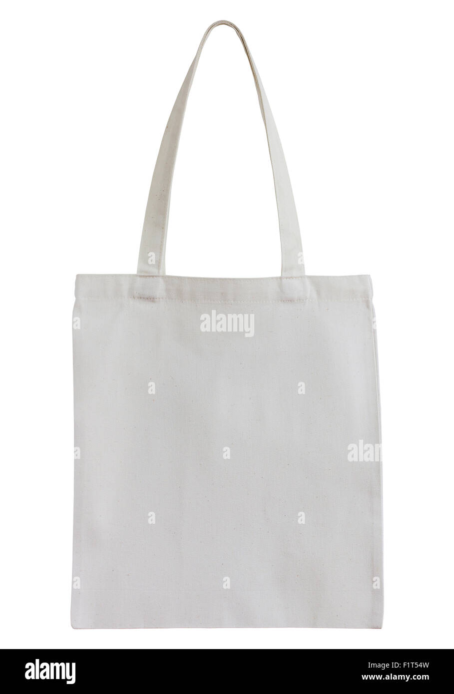 Tessuto bianco sacca isolata su bianco con tracciato di ritaglio Foto Stock