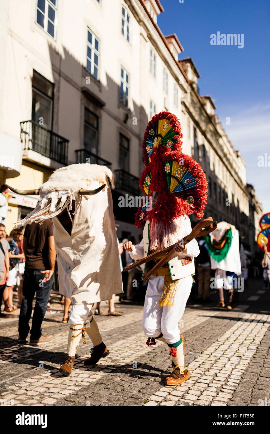 Festival internazionale maschera iberica, Lisbona, Portogallo, Europa Foto Stock