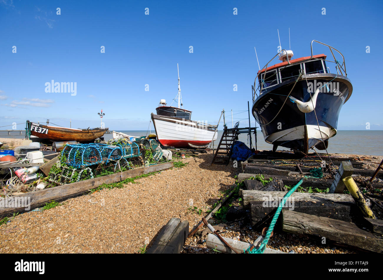 Barche da pesca, trattare,Kent Foto Stock