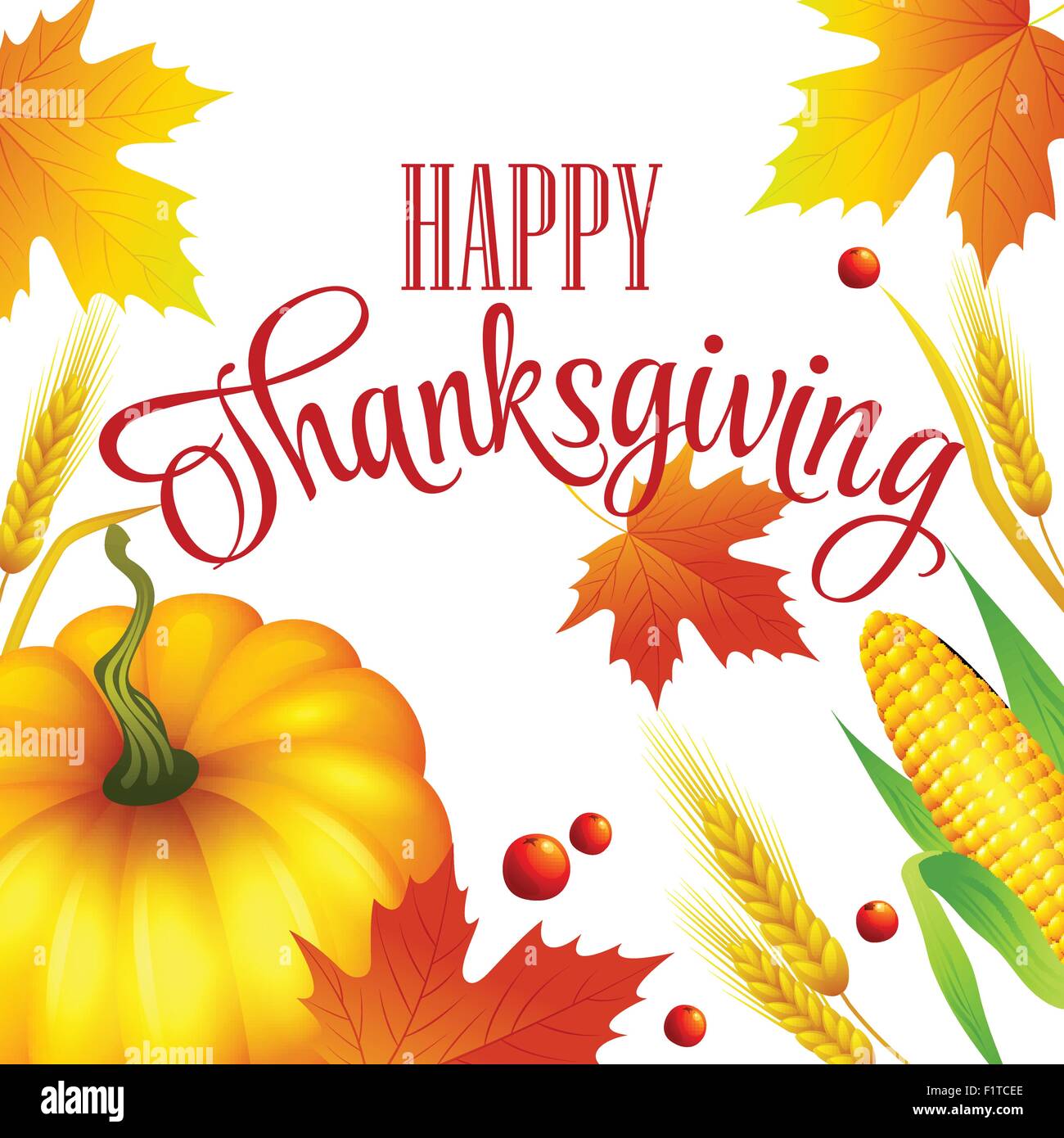 Ringraziamento scheda d'autunno. Illustrazione Vettoriale Illustrazione Vettoriale