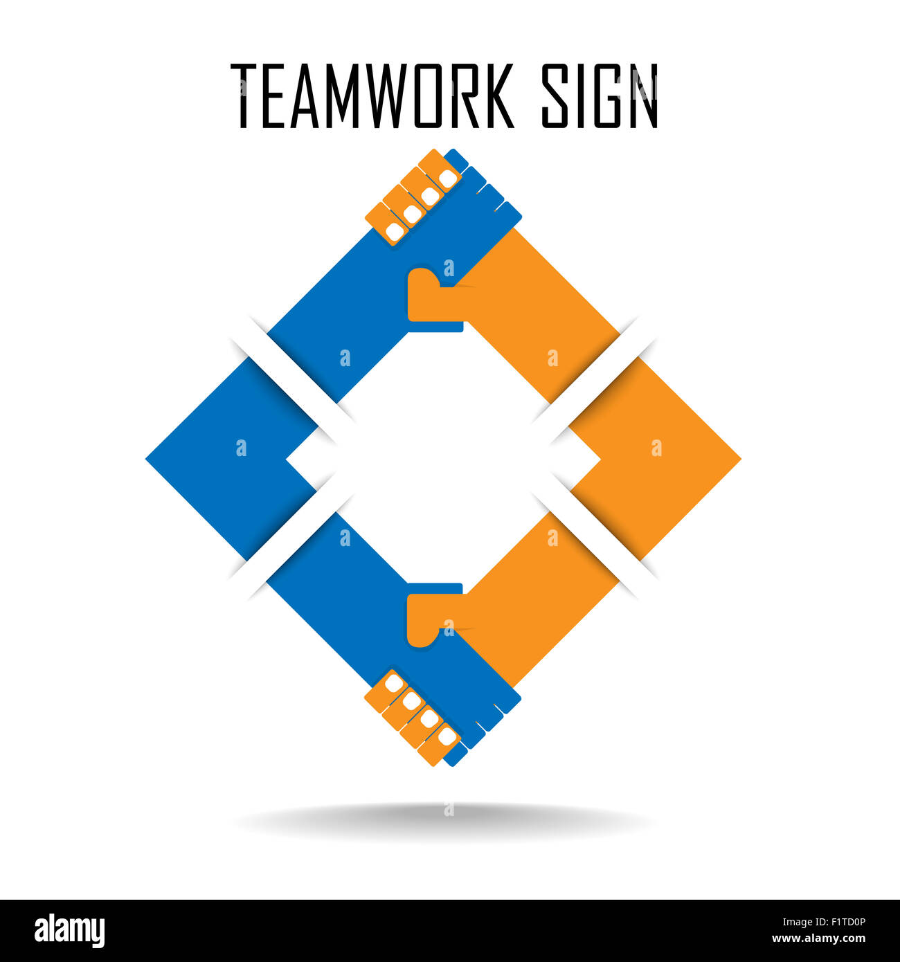 Handshake segno astratto modello di disegno. Business concetto creativo. Trattare, contratto, team, cooperazione icona di simbolo Foto Stock