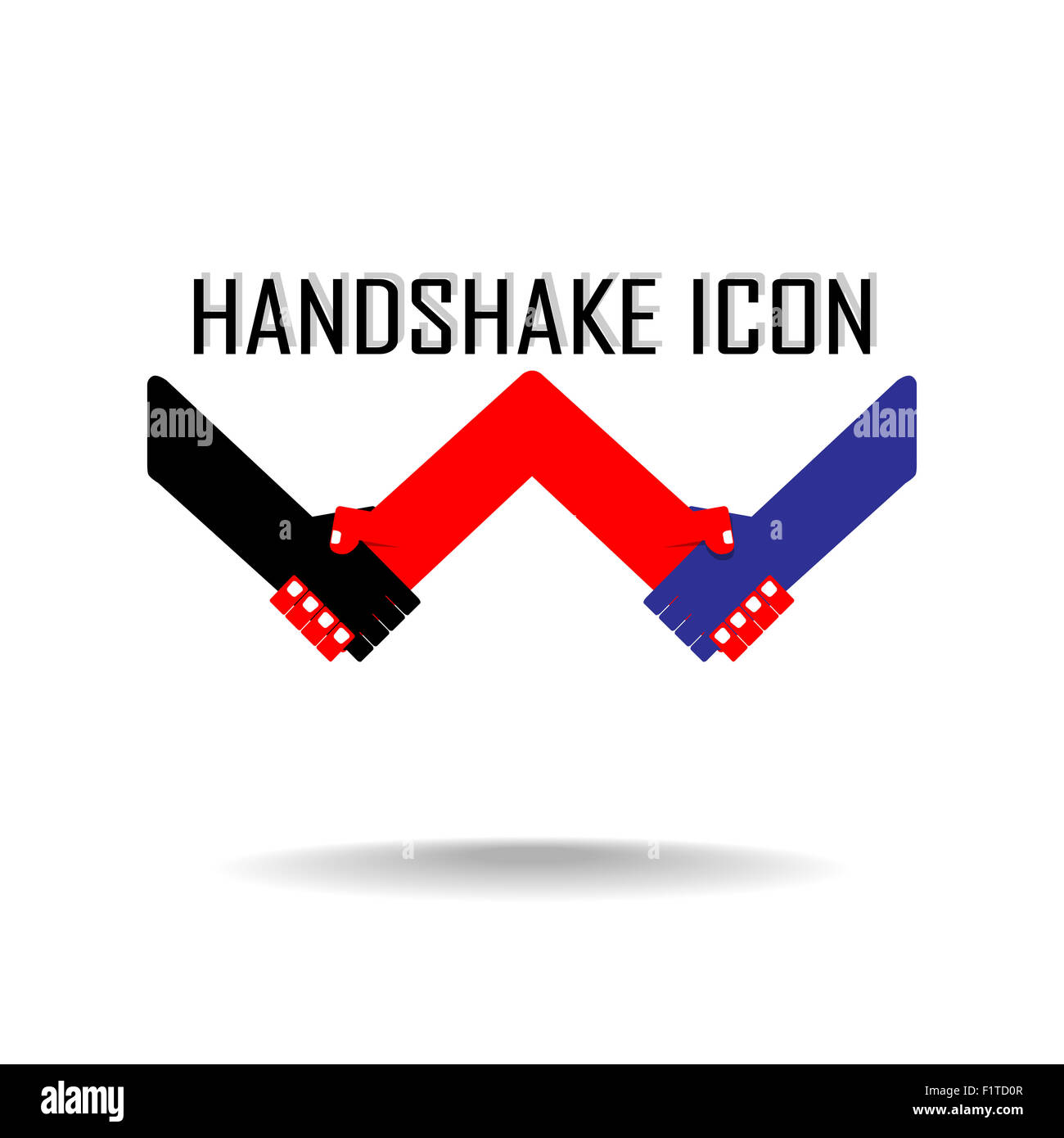 Handshake segno astratto modello di disegno. Business concetto creativo. Trattare, contratto, team, cooperazione icona di simbolo Foto Stock
