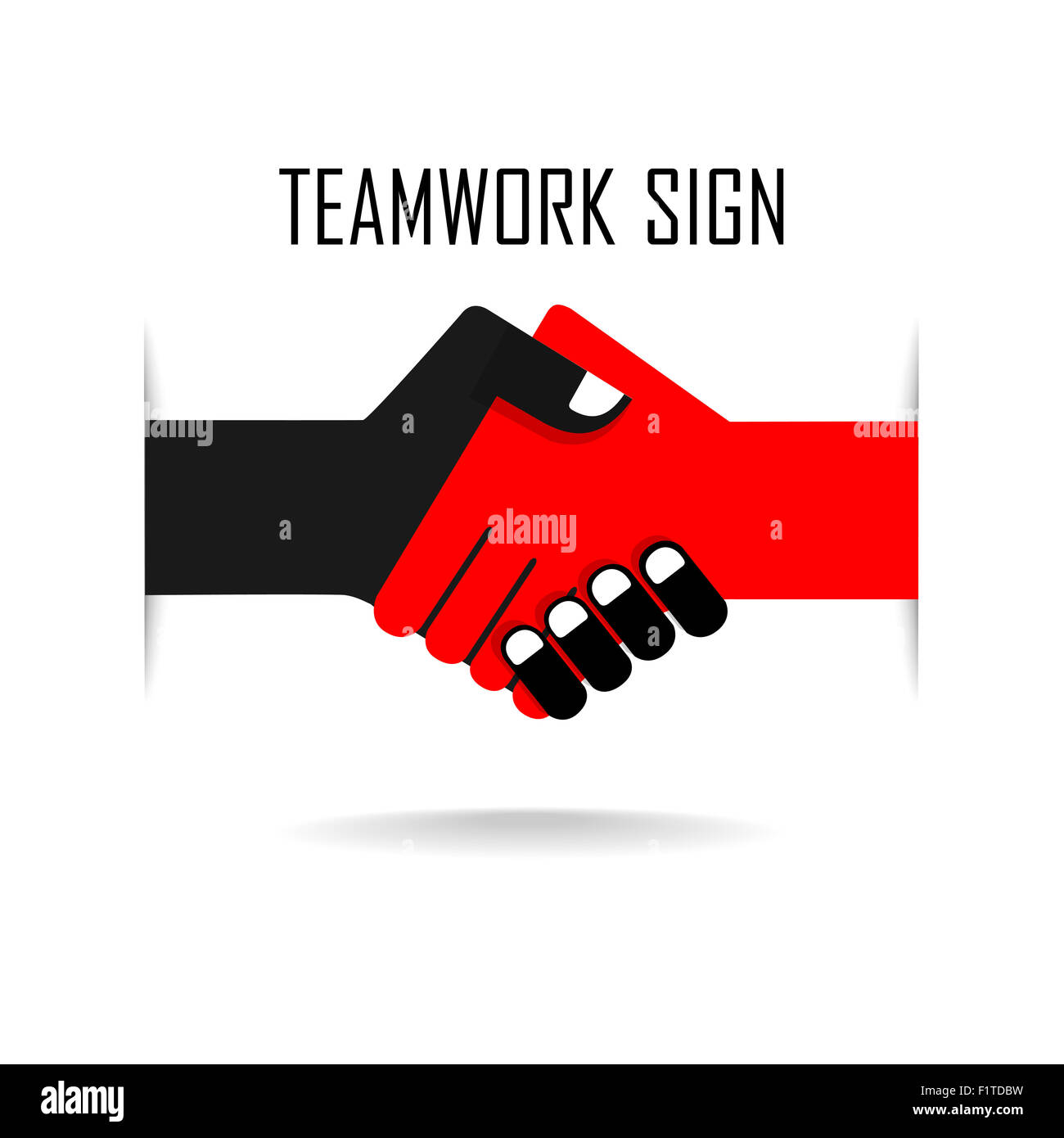 Stretta di mano disegno astratto modello. Business concetto creativo. Trattare, contratto, team, cooperazione icona di simbolo Foto Stock