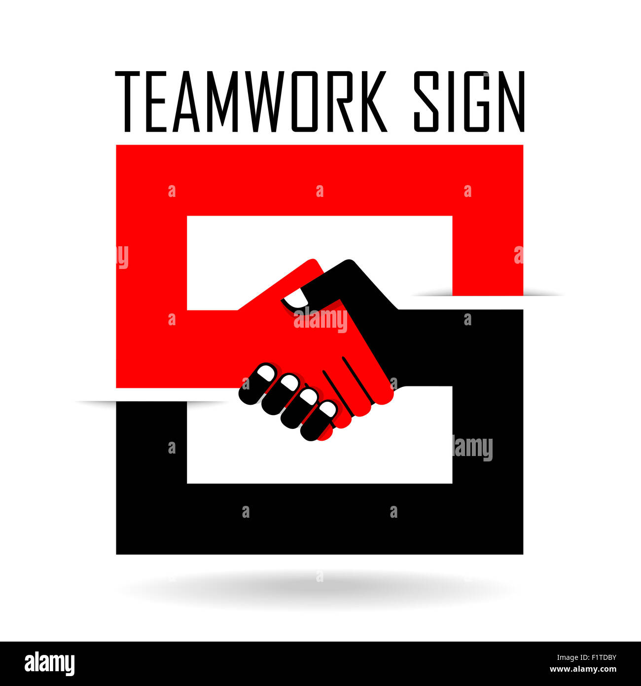 Stretta di mano disegno astratto modello. Business concetto creativo. Trattare, contratto, team, cooperazione icona di simbolo Foto Stock