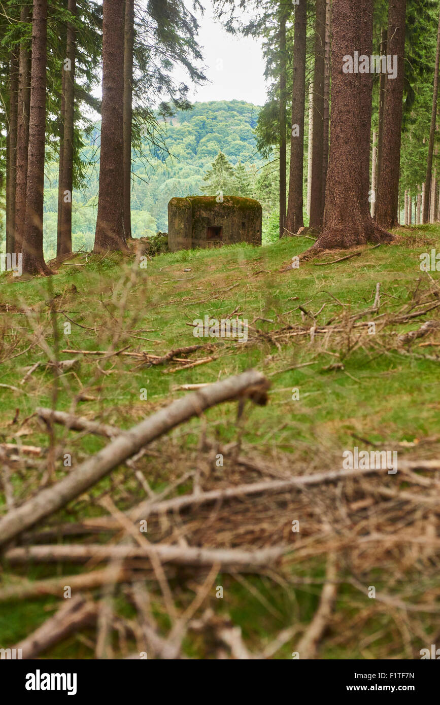 Ropik bunker - Cecoslovacchia - Germania Confine fortificazioni Foto Stock