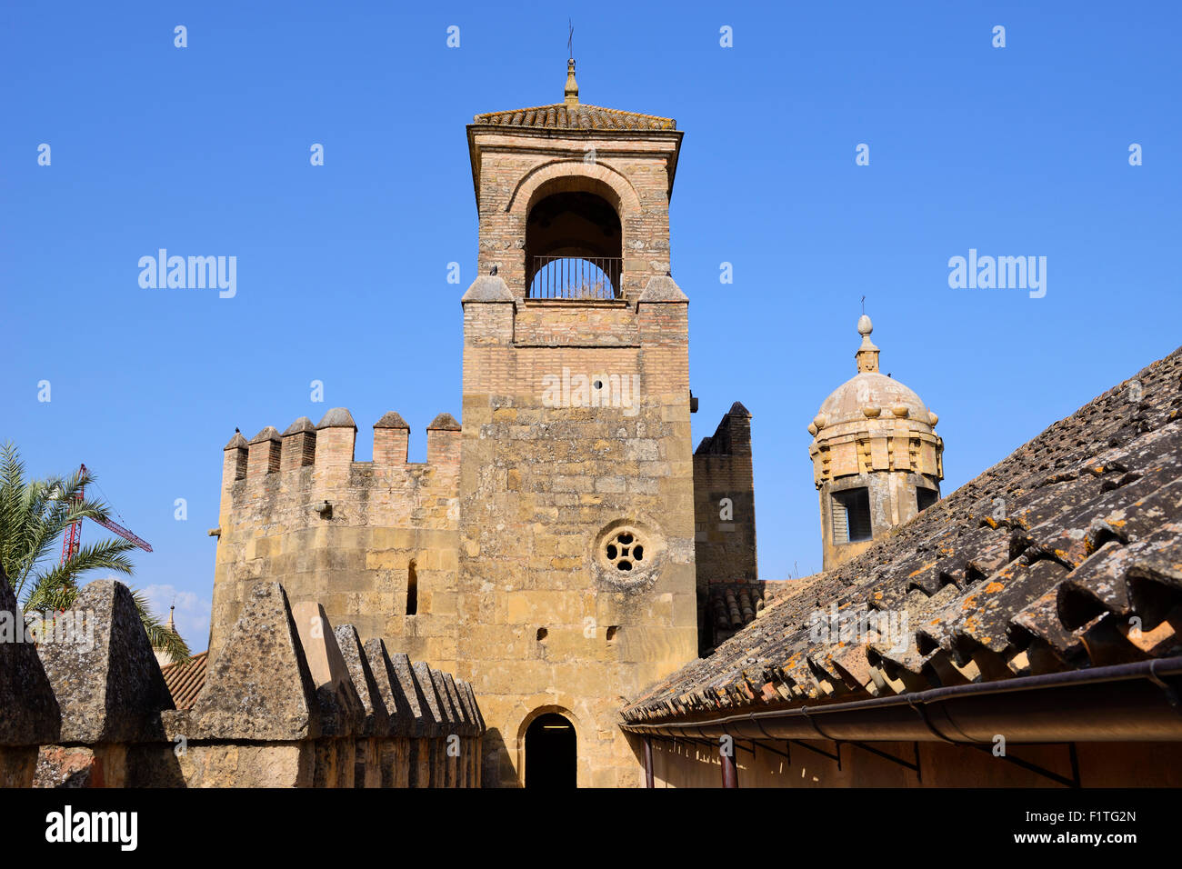 Torre dei Leoni a Alcazar de los Reyes Cristianos a Cordoba, Andalusia, Spagna Foto Stock
