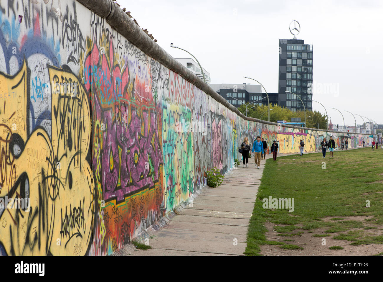 Berlino , Germania. La East Side Gallery , muro di Berlino. Foto Stock