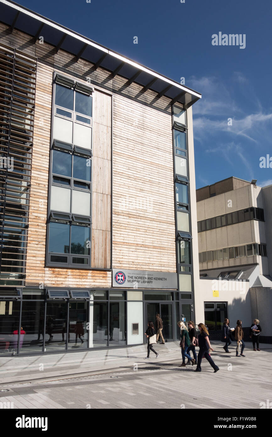 Il Noreen e Kenneth Murray edificio della biblioteca - parte del re gli edifici del campus, Università di Edimburgo, Scozia, Regno Unito Foto Stock