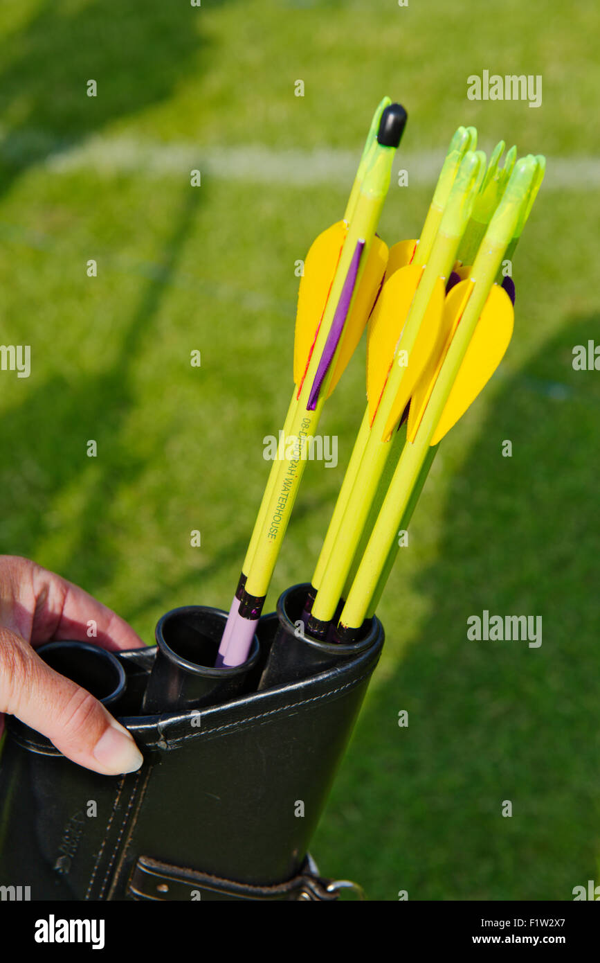 Le frecce nella faretra Foto Stock