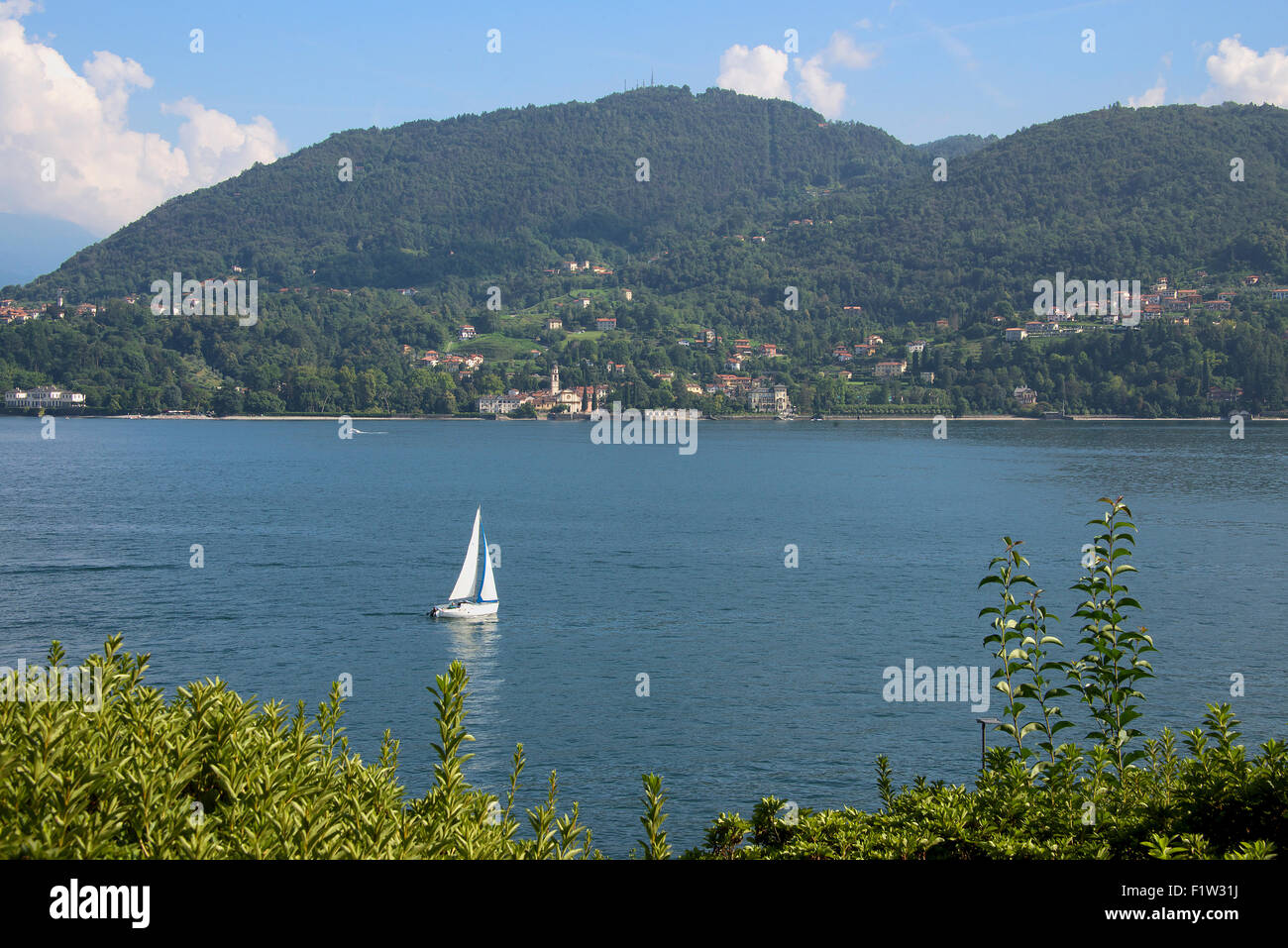 Il lago di Como da Villa Carlotta lombardia italia Foto Stock