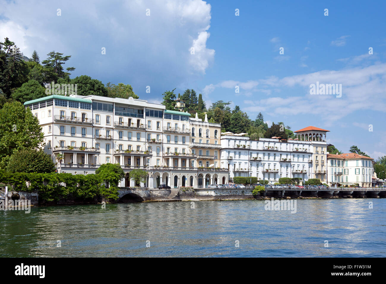 Il lago di facciata Cadenabbia Lago di Como lombardia italia Foto Stock