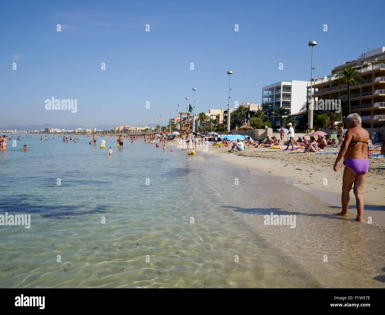 El Arenal Beach, Maiorca, isole Baleari, Spagna Foto Stock