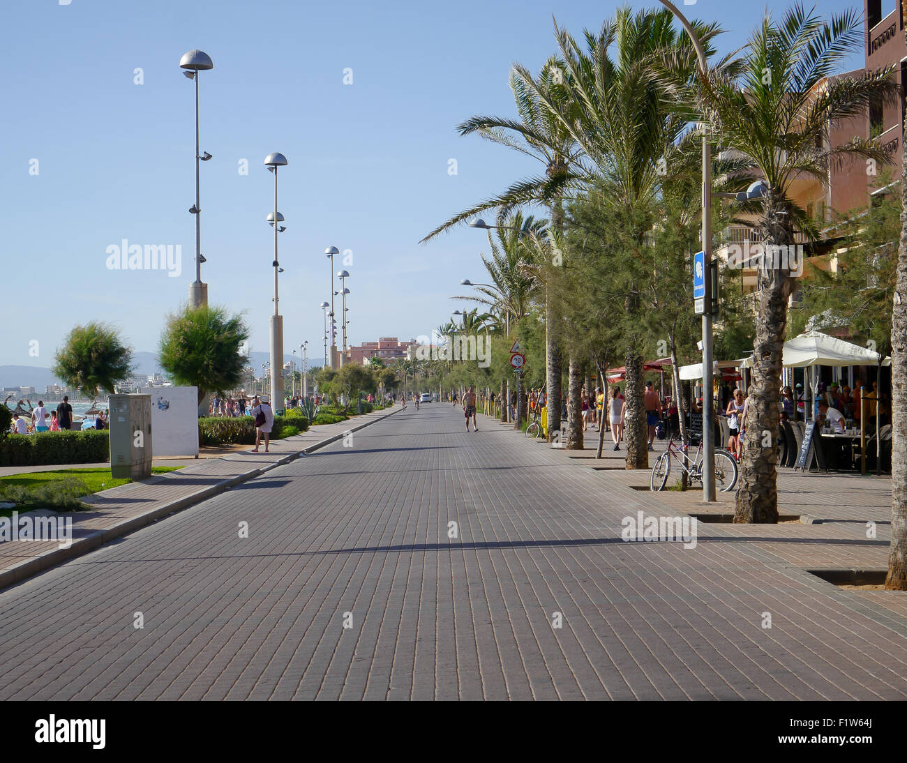 El Arenal promenade, Mallorca, Spagna Foto Stock