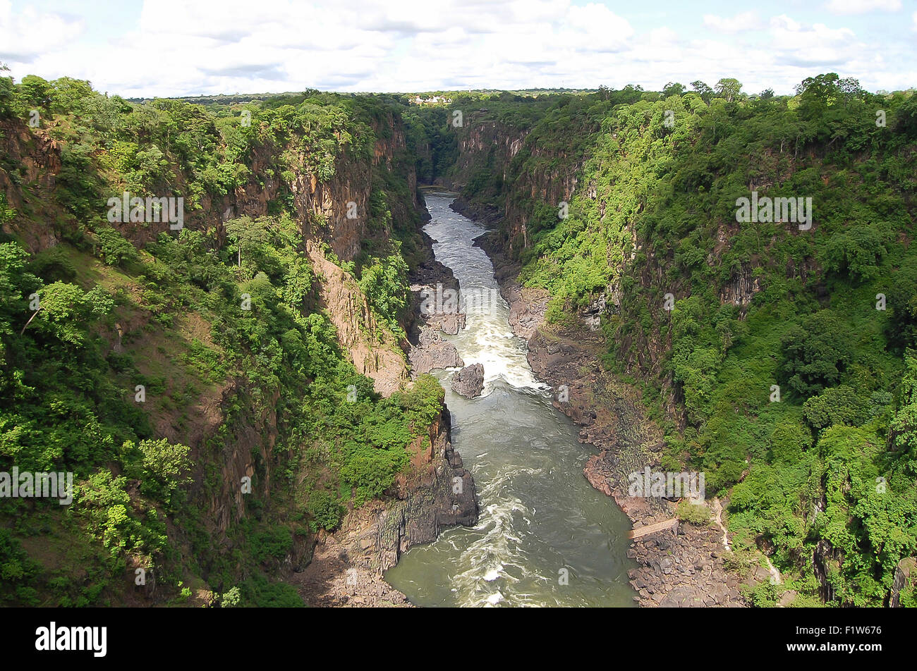 Fiume Zambesi - Zambia/Zimbabwe Foto Stock