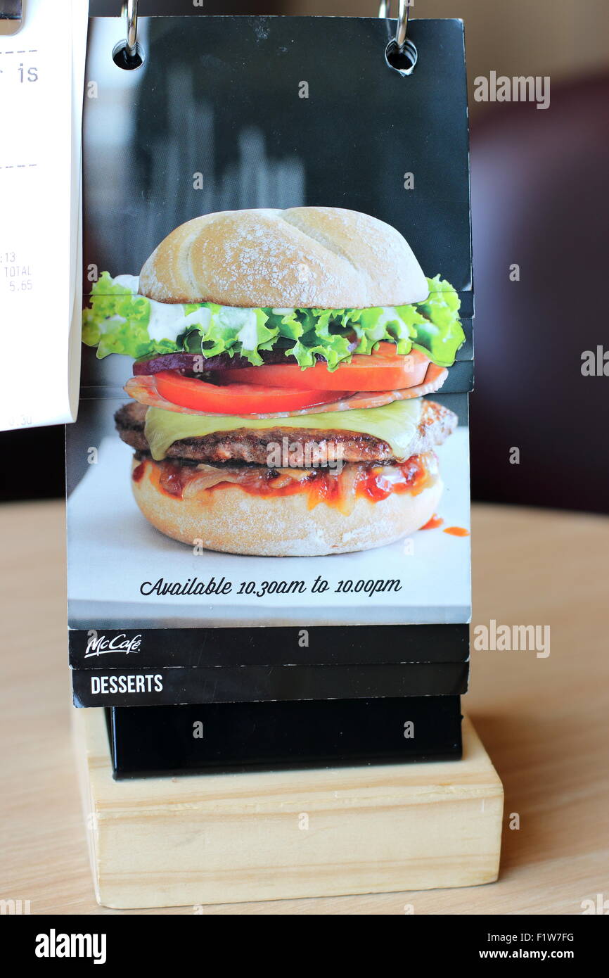 Mc Donald's di , è possibile creare il proprio menu burger Foto Stock