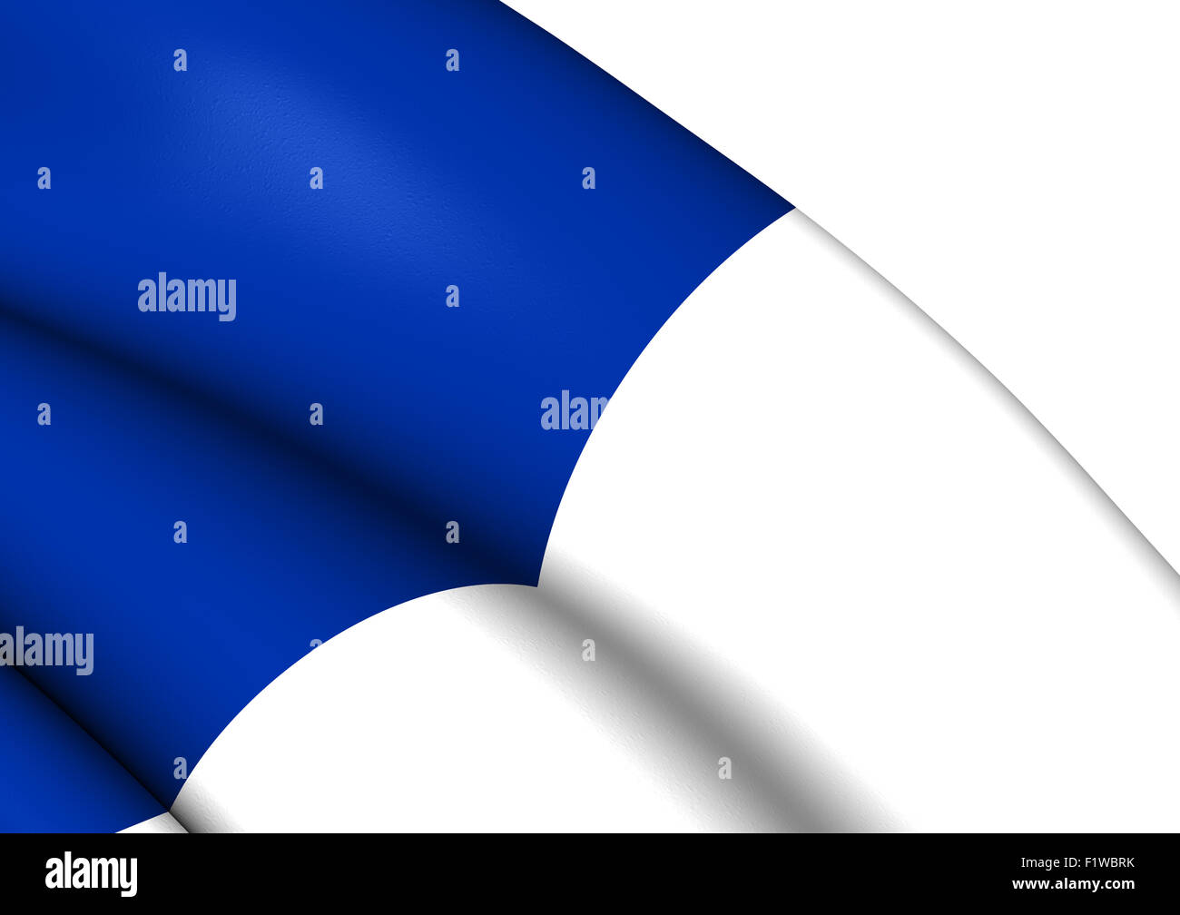 3D Bandiera di San Sebastian, Spagna. Close up. Foto Stock