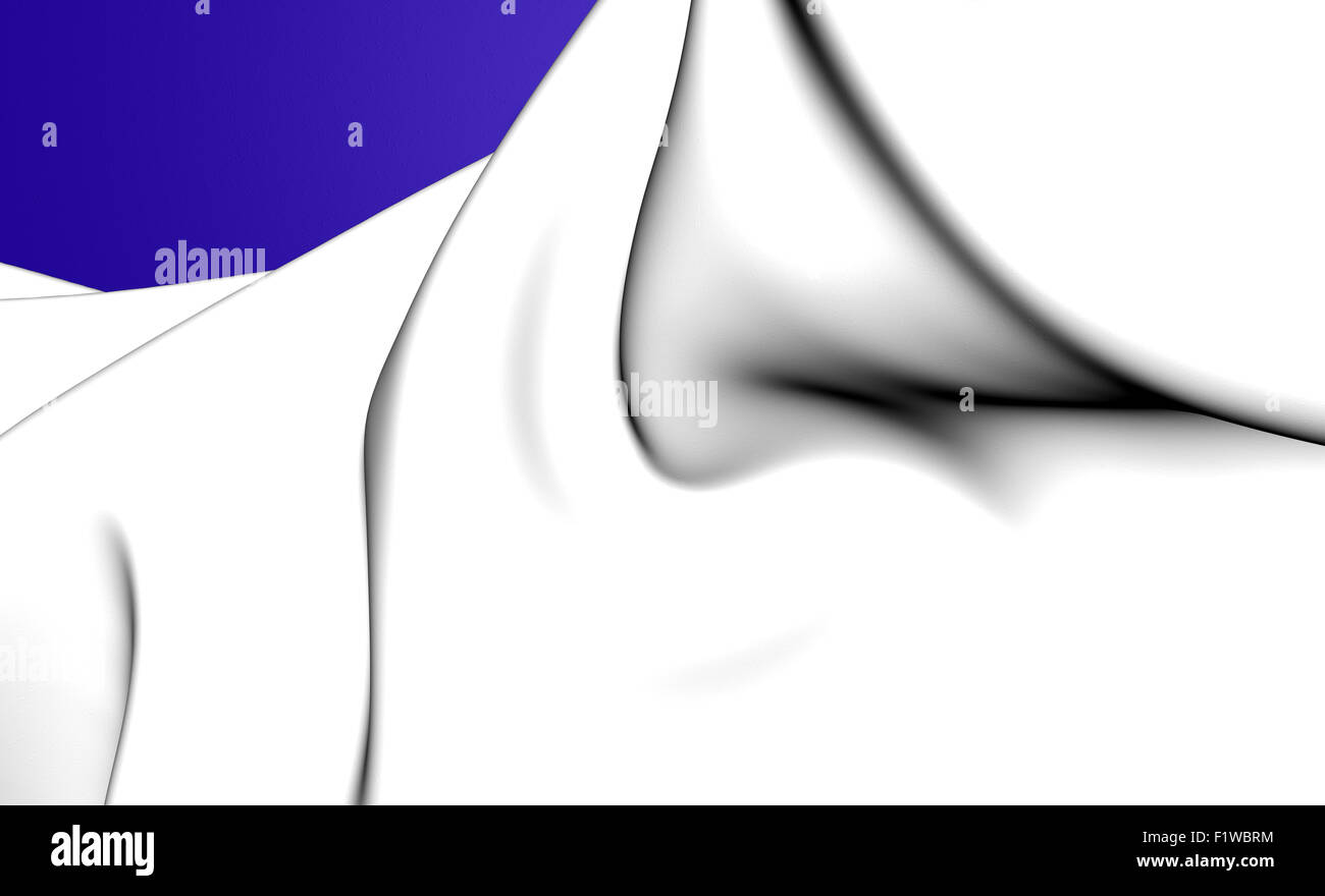 3D Bandiera di San Sebastian, Spagna. Close up. Foto Stock