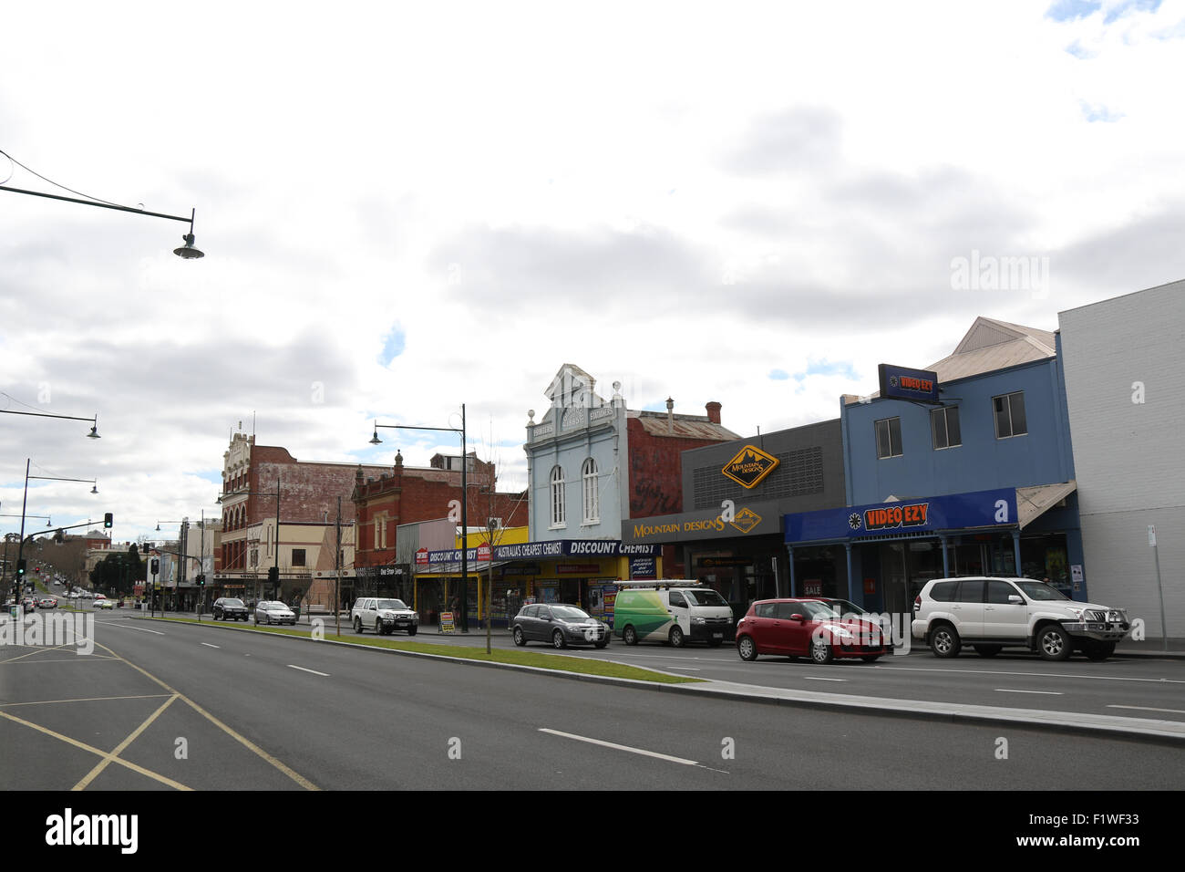 Mitchell Street a Bendigo, Victoria. Foto Stock