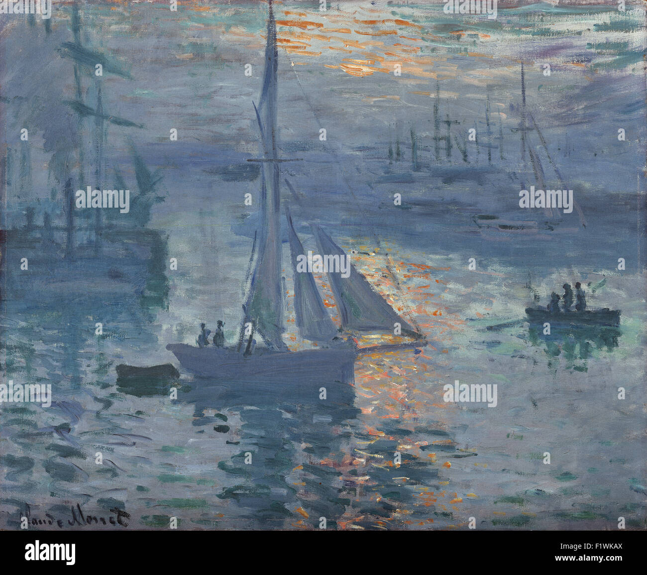Claude Monet - Sunrise (marine) Foto Stock