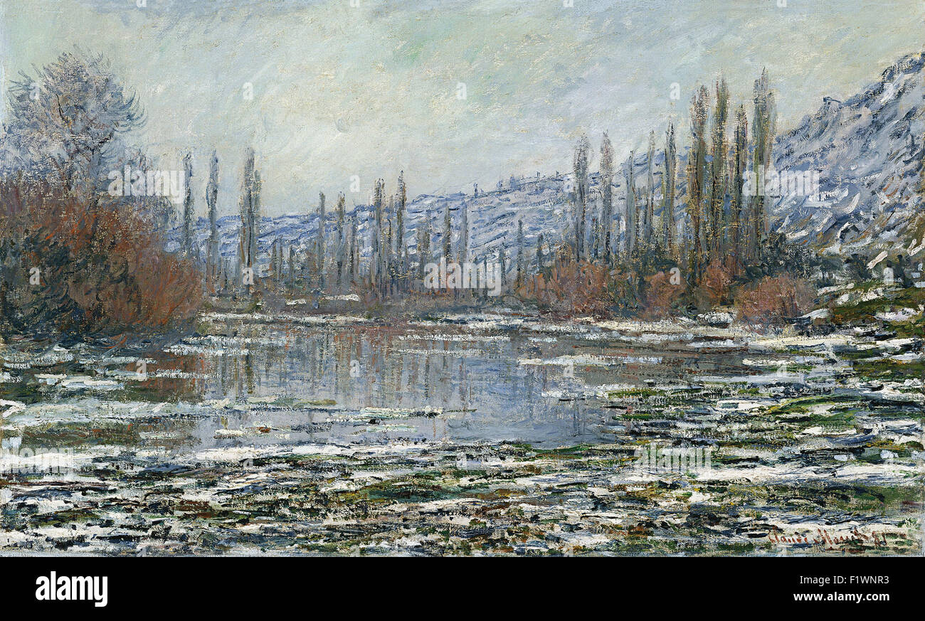 Claude Monet - il disgelo a Vétheuil 24 Foto Stock