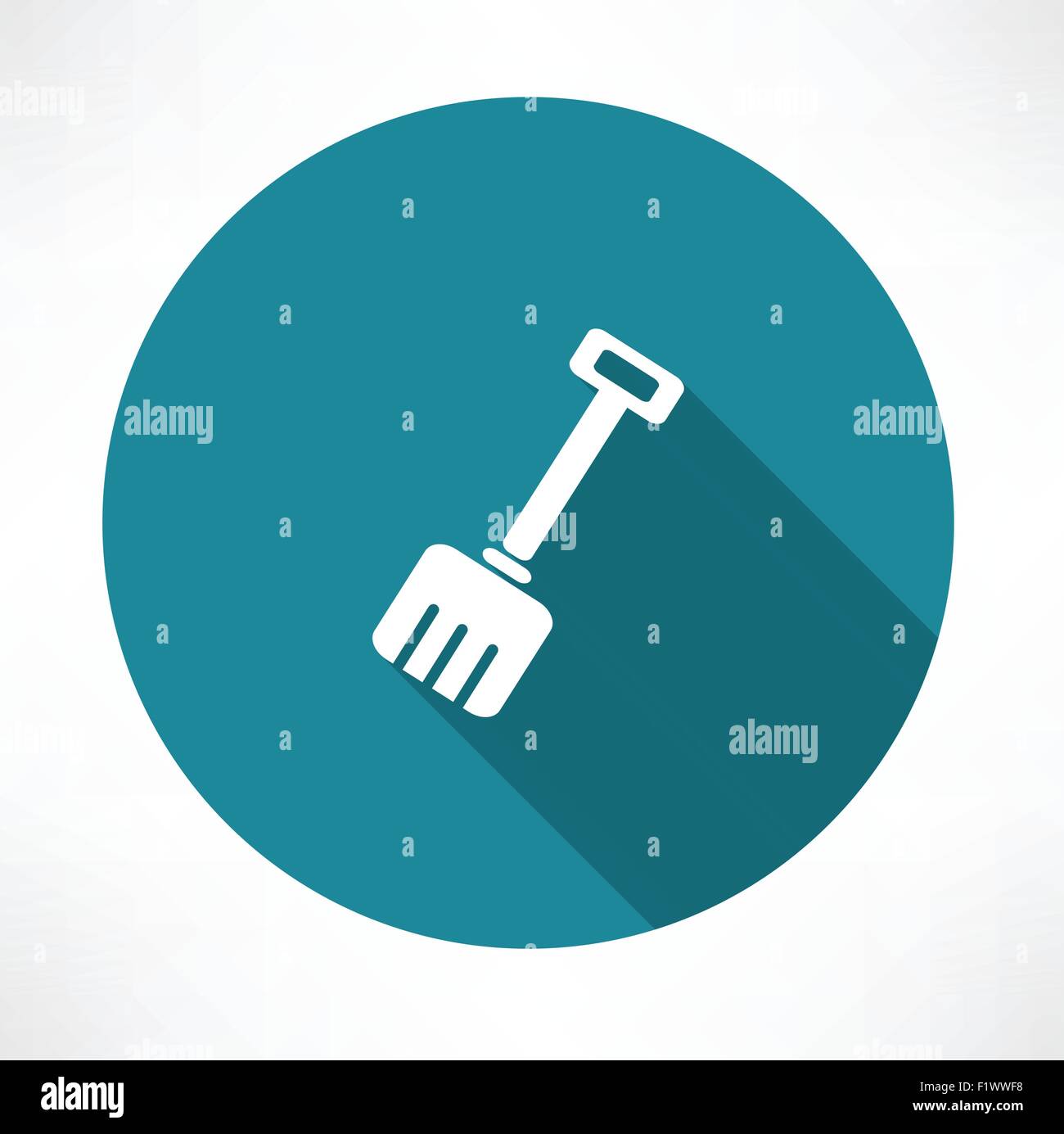 Pala da neve icona vettore piatto stile moderno illustrazione vettoriale Illustrazione Vettoriale