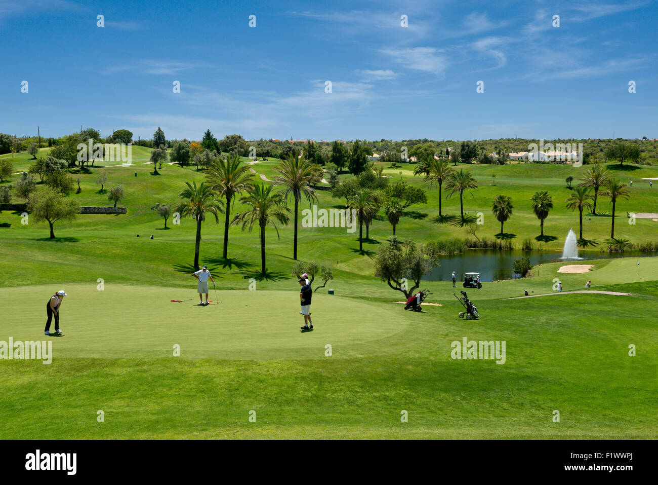 Gramacho campo da golf, Carvoeiro, Algarve, PORTOGALLO Foto Stock
