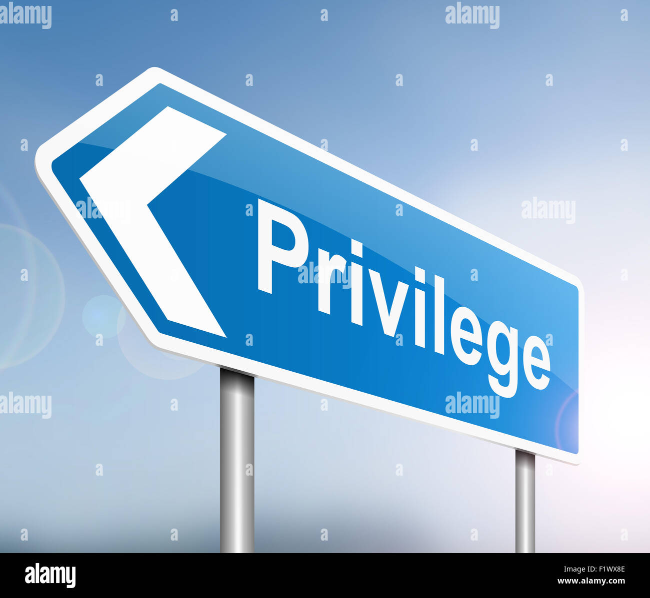Il concetto di privilegio. Foto Stock