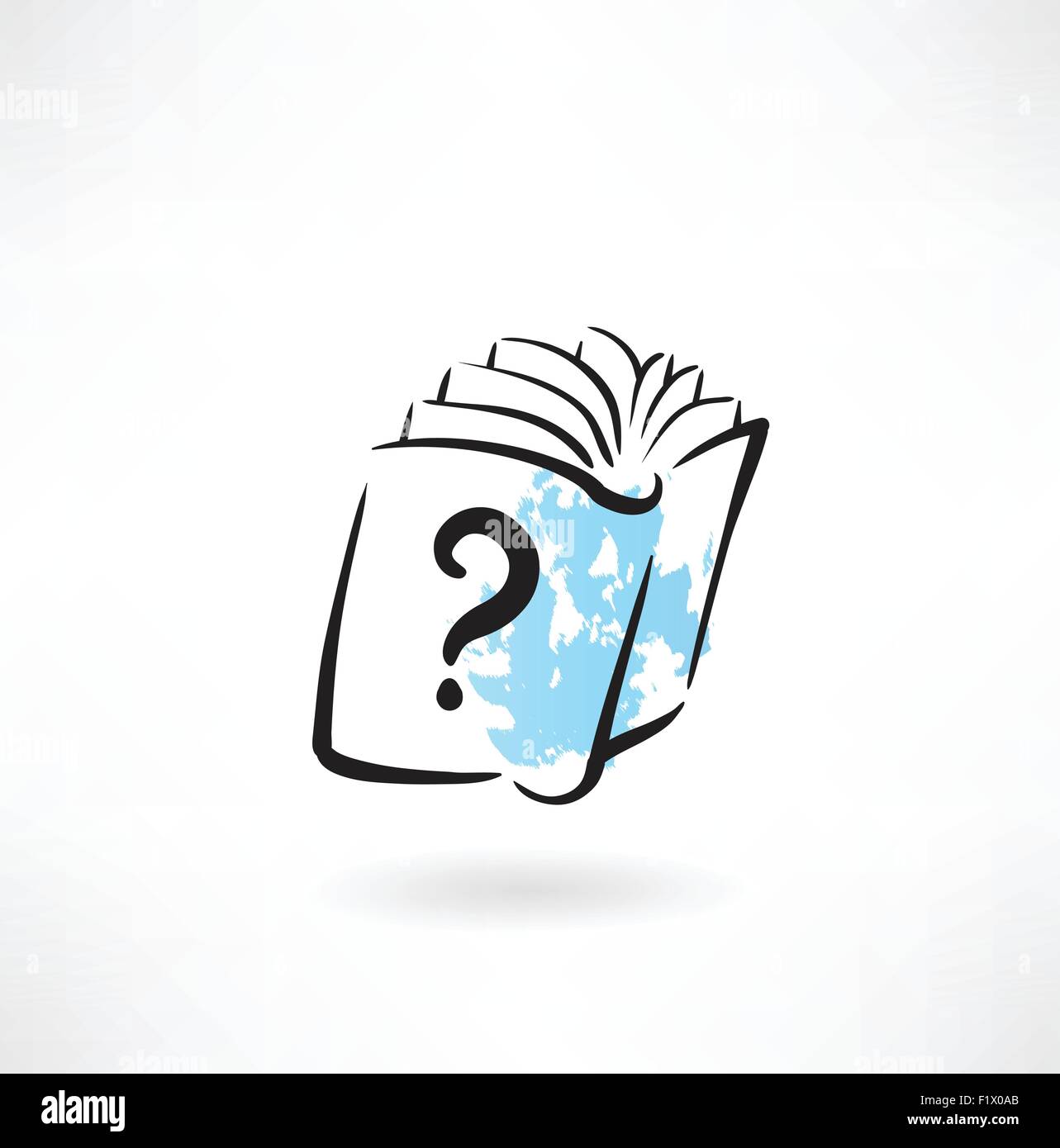 Libro di riferimento icona grunge Illustrazione Vettoriale