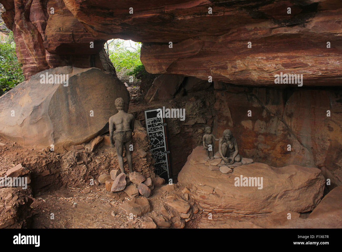 Bhimbetka, Raisen, Madhya Pradesh, India Foto Stock