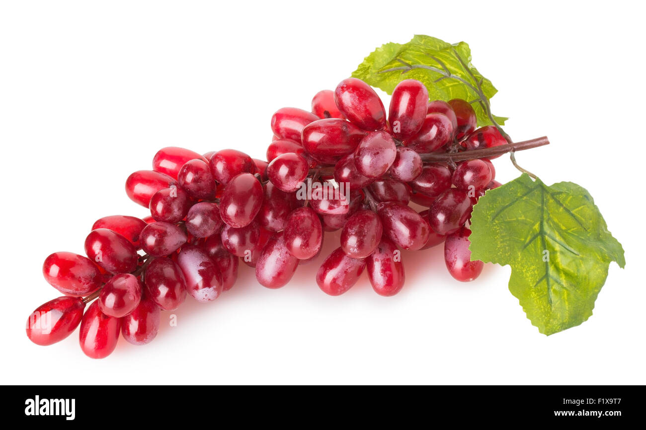 Uva su uno sfondo bianco. Foto Stock