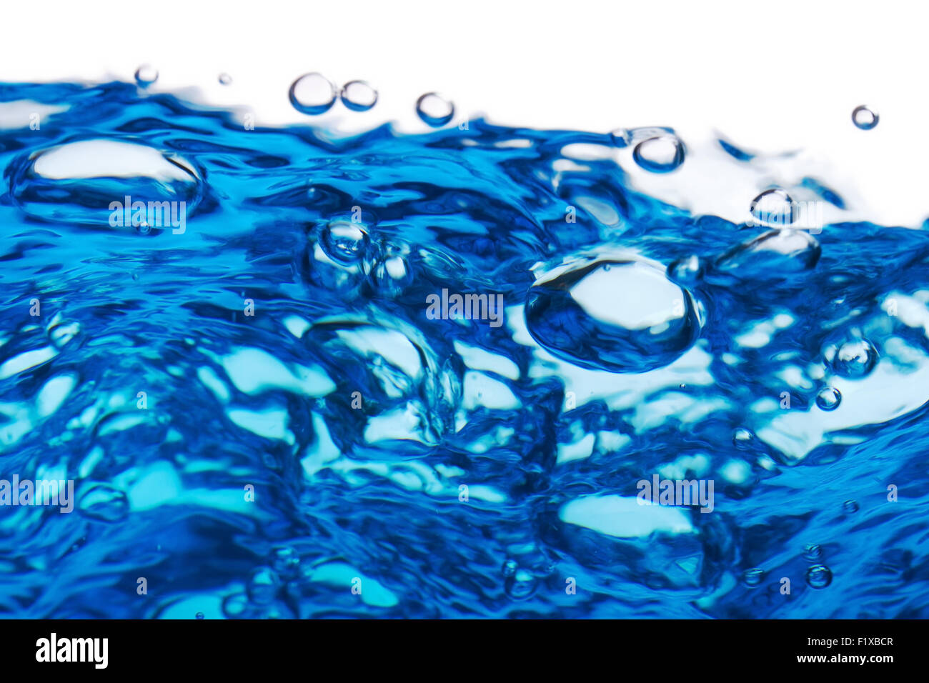 Acqua e bolle d'aria. Foto Stock