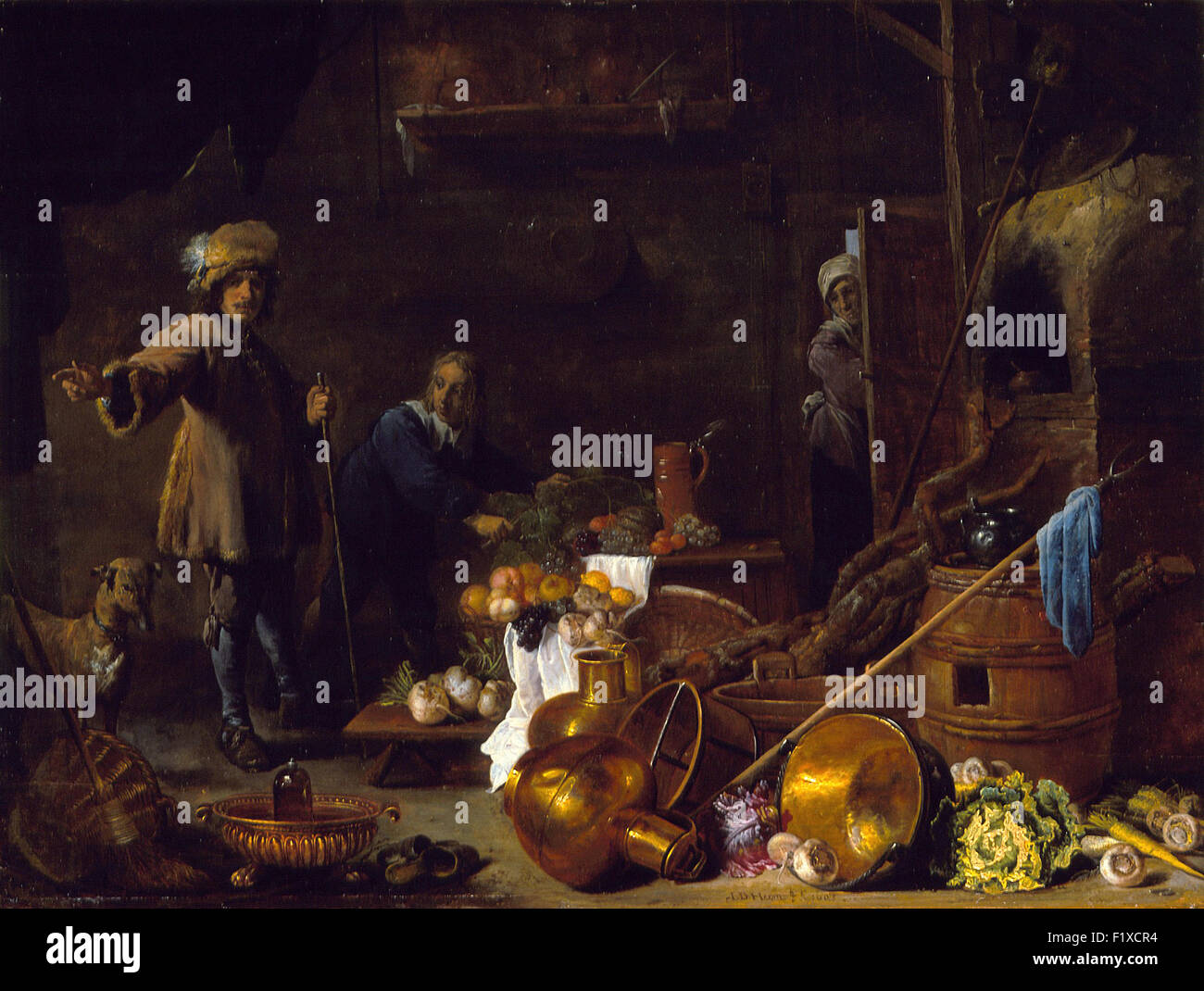 David Teniers il Giovane - un artista nel suo studio Foto Stock