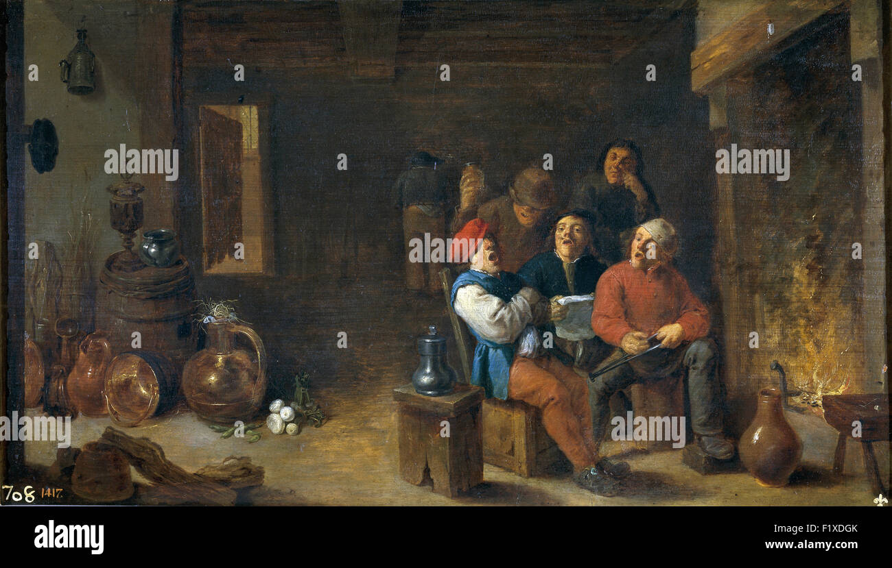 David Teniers il Giovane - Musica in cucina Foto Stock