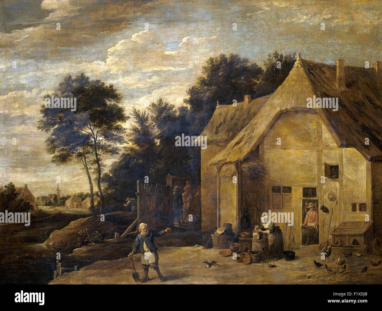 David Teniers il Giovane - rustici Foto Stock