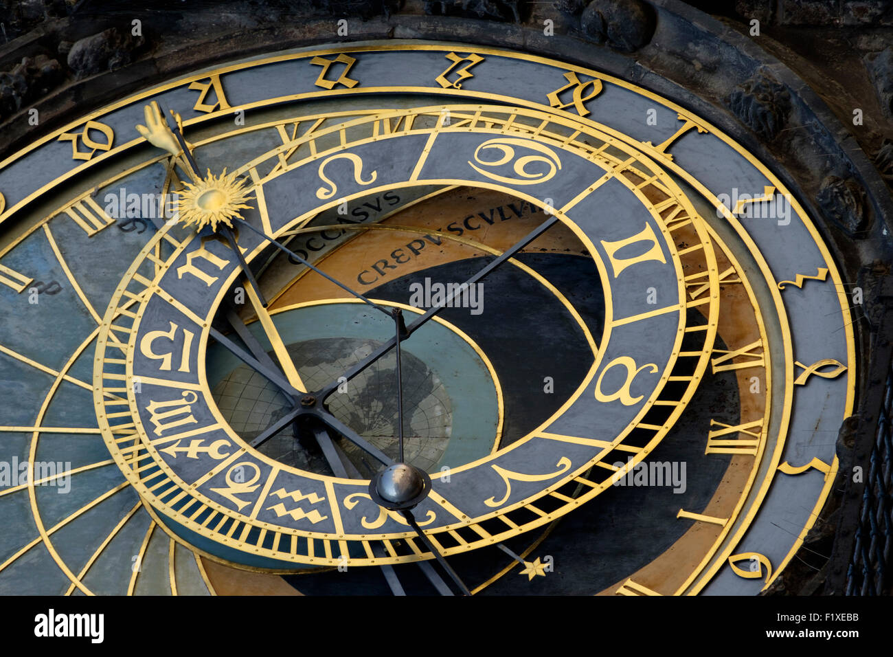 Orologio Astronomico di Praga, Repubblica Ceca, Europa Foto Stock