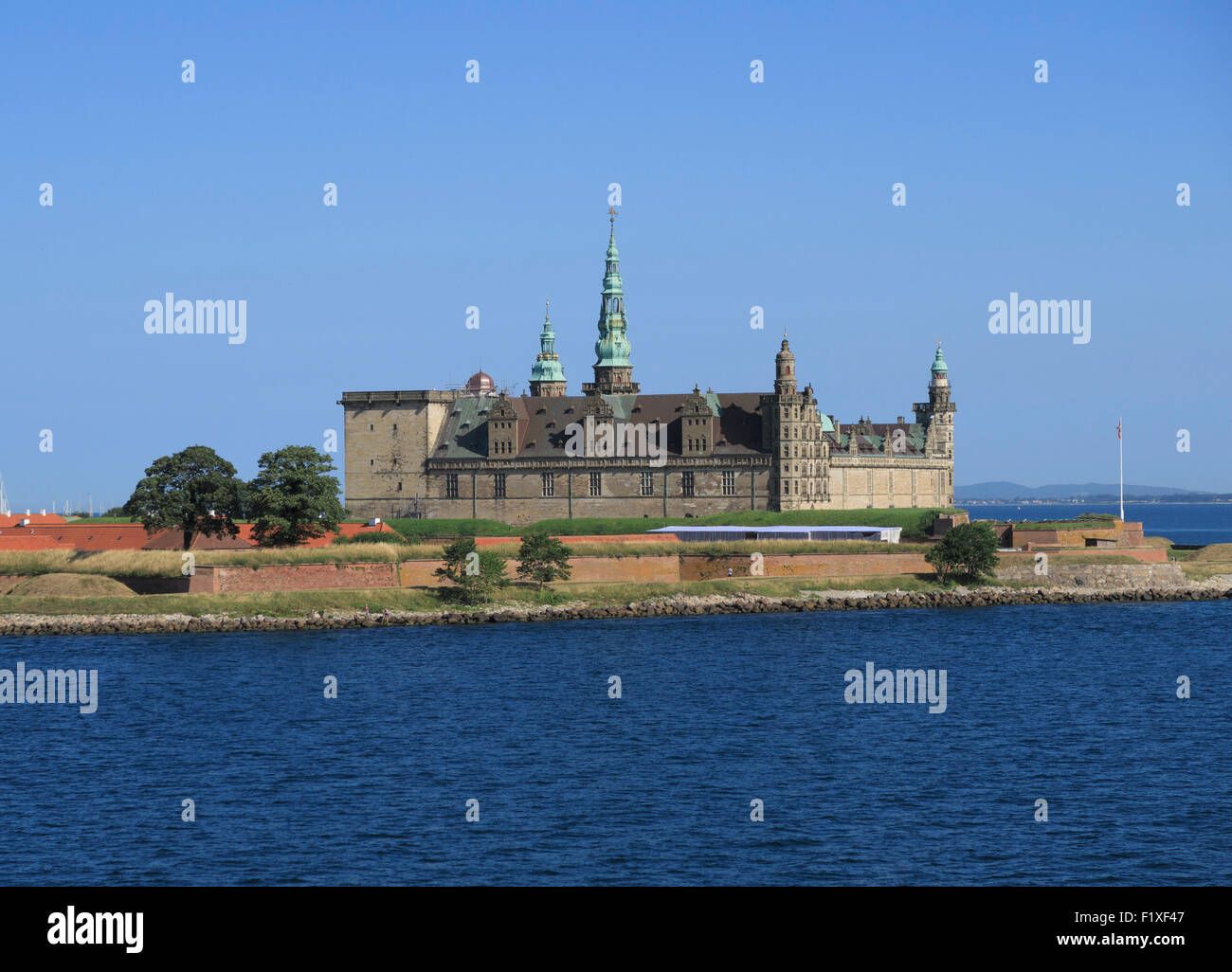 Il Castello di Kronborg a Helsingør, Danimarca Foto Stock