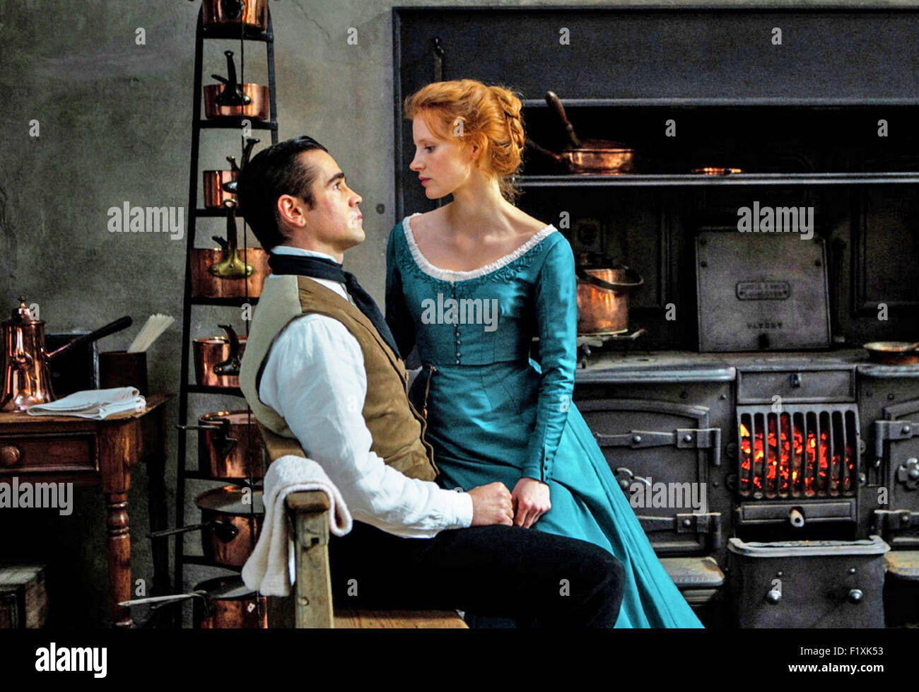 MISS JULIE 2014 Wrekin Hill Entertainment film con Jessica Chastain e Colin Farrell diretto da Liv Ullman Foto Stock