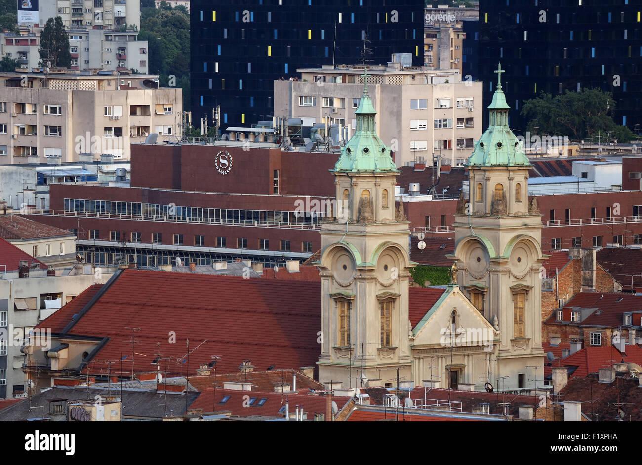 Basilica del Sacro Cuore di Gesù a Zagabria in Croazia il 31 maggio 2015 Foto Stock