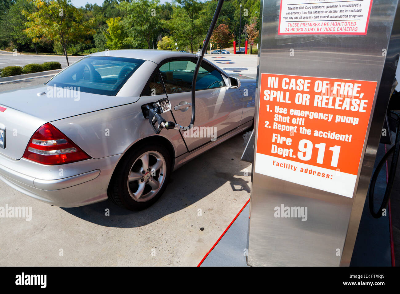 Pompa a gas montato sulla vettura - USA Foto Stock