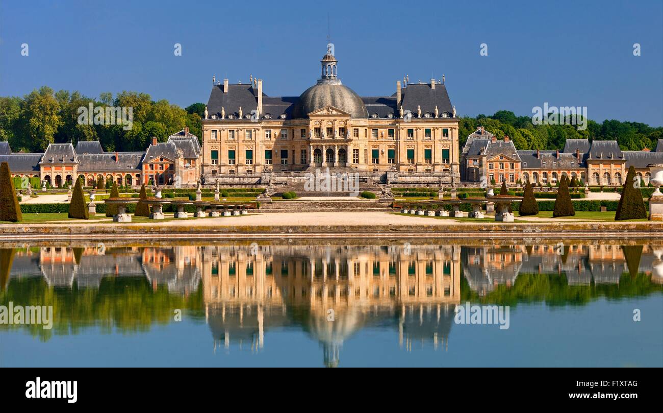 Francia, Seine et Marne, Maincy, Chateau de Vaux le Vicomte Foto Stock