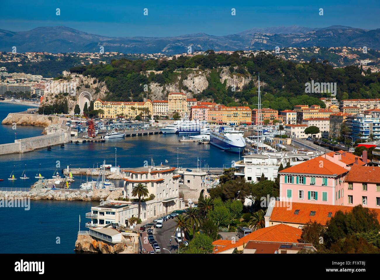 Francia, Alpes Maritimes, Nizza, Porto Foto Stock