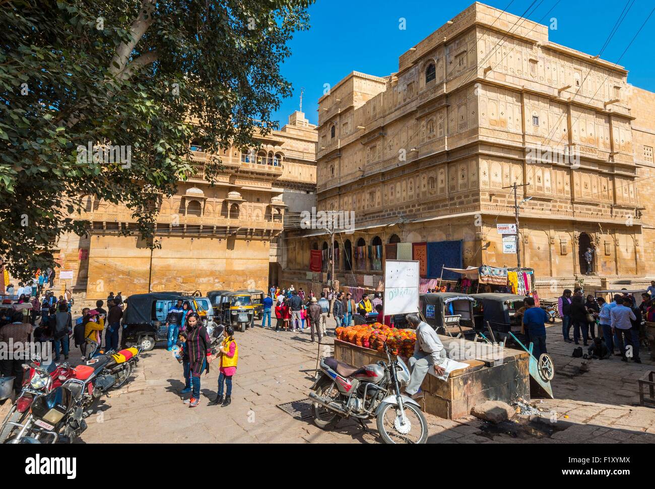 India Rajasthan, hill fort del Rajasthan elencati come patrimonio mondiale dall' UNESCO, Jaisalmer, il Fort Foto Stock