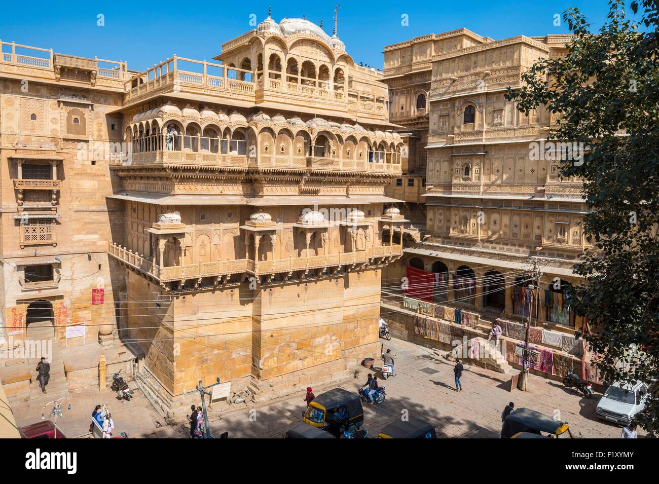 India Rajasthan, hill fort del Rajasthan elencati come patrimonio mondiale dall' UNESCO, Jaisalmer, il Fort Foto Stock