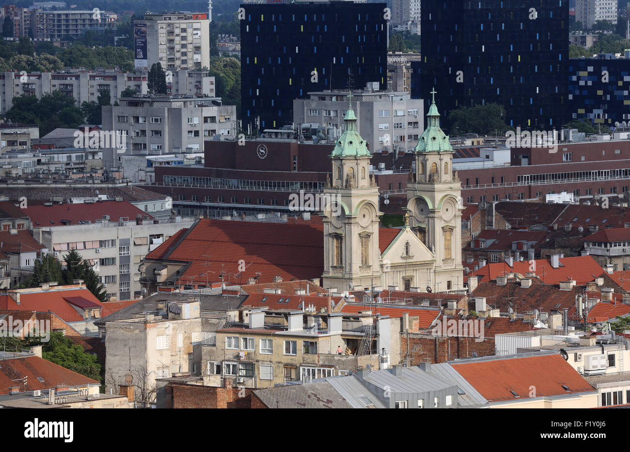 Basilica del Sacro Cuore di Gesù a Zagabria in Croazia il 28 maggio 2015 Foto Stock