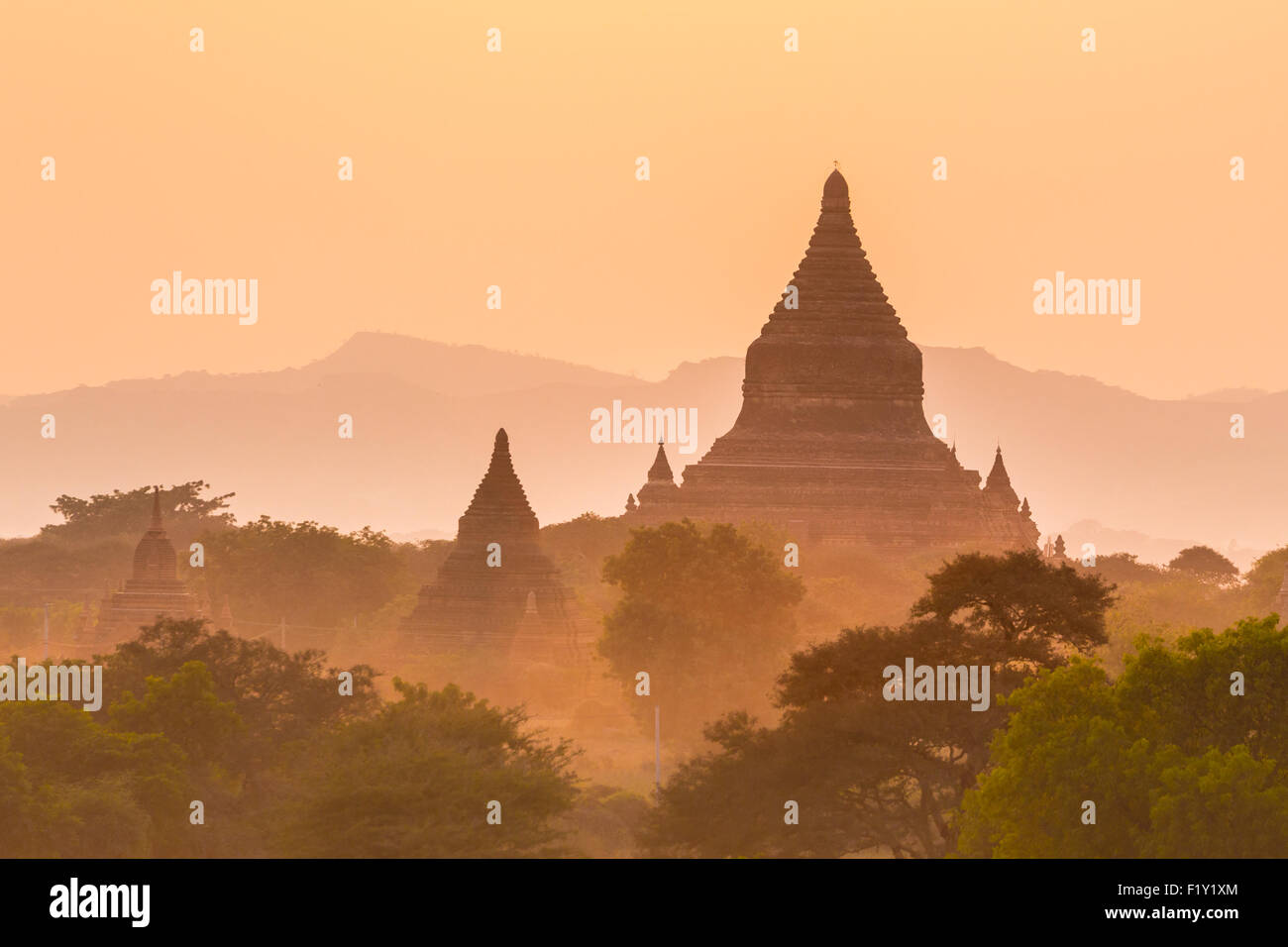 Templi di Bagan, birmania, myanmar, Asia. Foto Stock