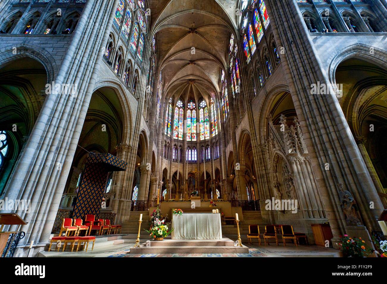 Francia, Seine Saint Denis, Saint Denis, la Basilica di Saint Denis Foto Stock