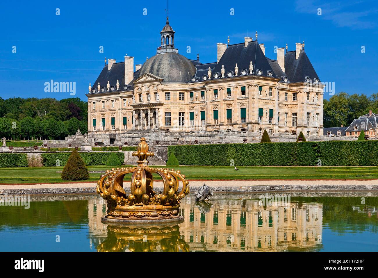 Francia, Seine et Marne, Maincy, Chateau de Vaux le Vicomte Foto Stock