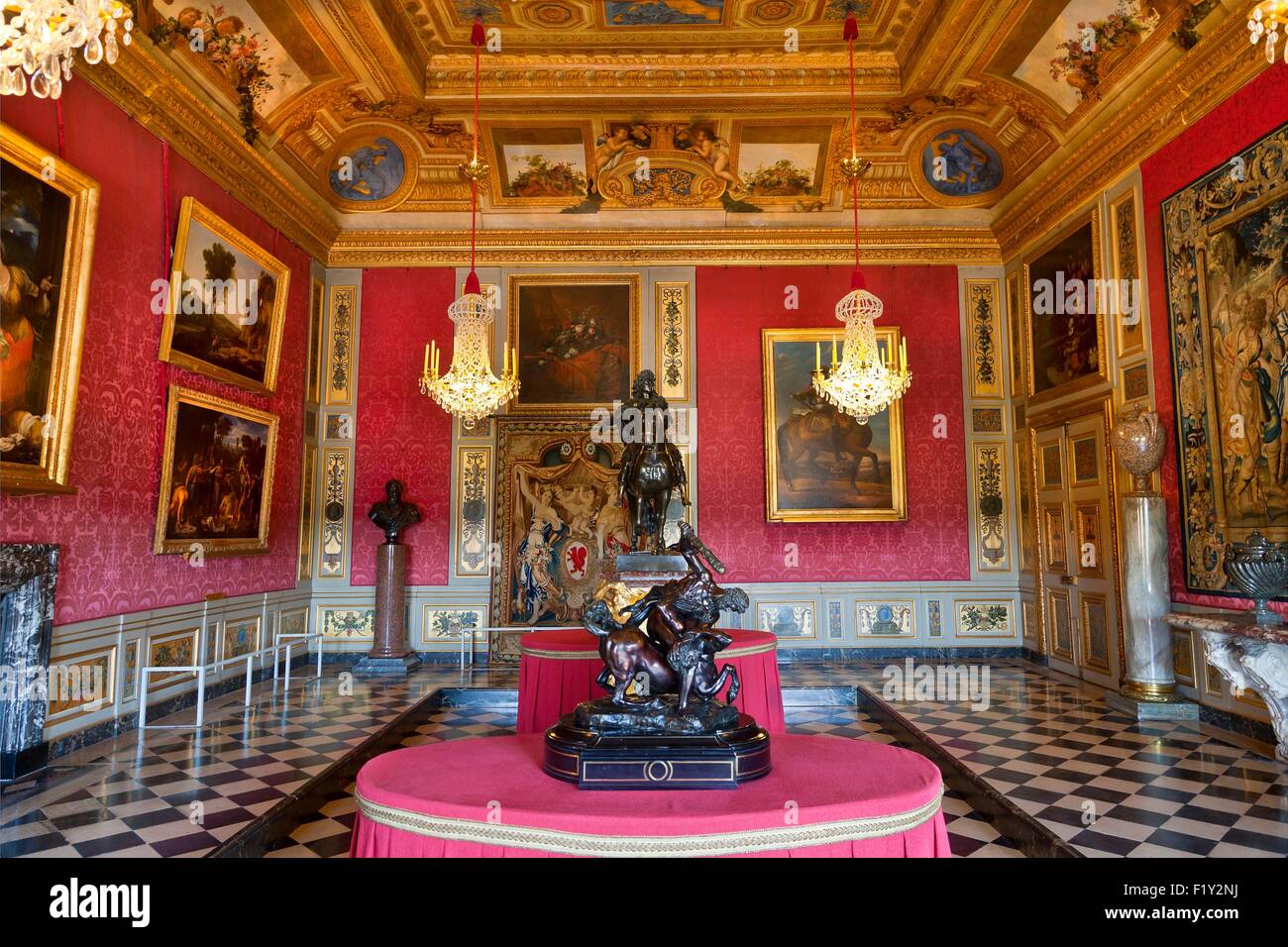 Francia, Seine et Marne, Maincy, Chateau de Vaux le Vicomte, Hercule's salon Foto Stock