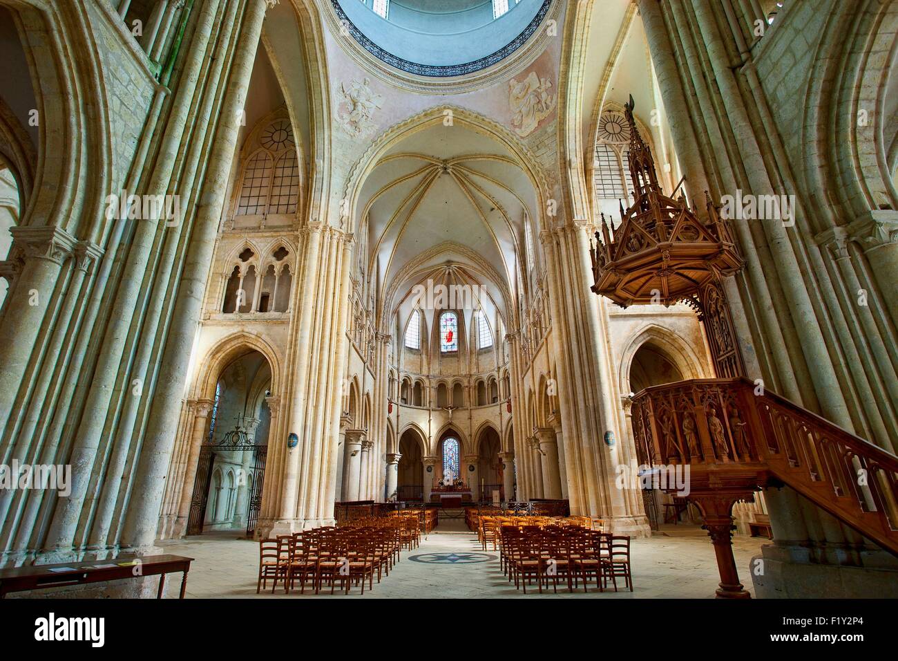 Francia, Seine et Marne, Provins, elencato come Wold Patrimonio dell'UNESCO, Saint Quiriace chiesa Foto Stock